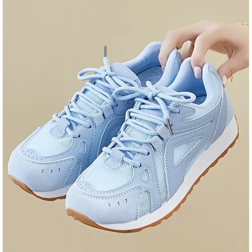 Slip-low top thick platform sneakers blue size 7.5